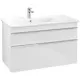 Tvättställsskåp Villeroy & Boch Venticello 95 cm med 2 Lådor för Ocentrerat Skåpstvättställ