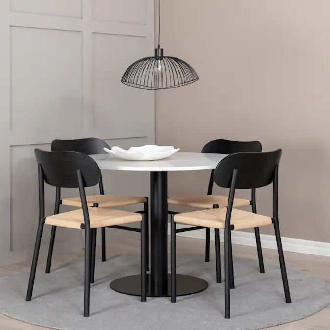 Spisegruppe Venture Home Razzia med 4stk Polly Stoler