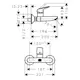 Servantbatteri Hansgrohe Logis for Veggmontering