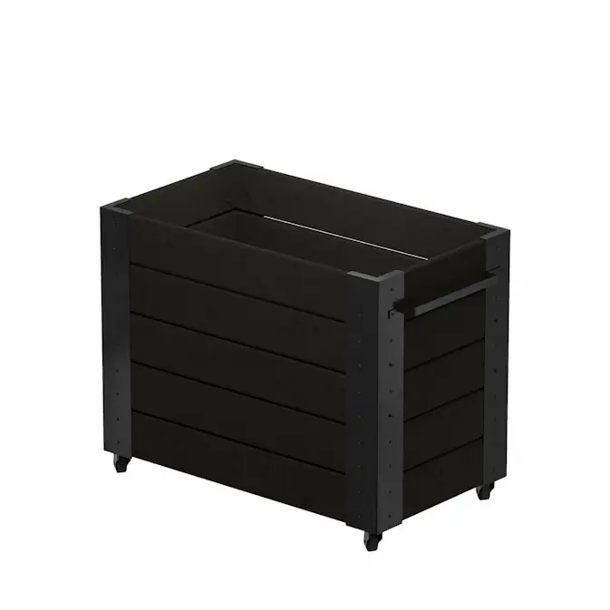 Blomsterkasse PLUS Cubic med Hjul 50 x 87 x 70