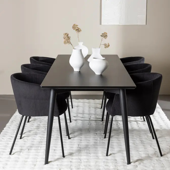 Spisegruppe Venture Home Ellis 230 med 6 stk Berit Stoler