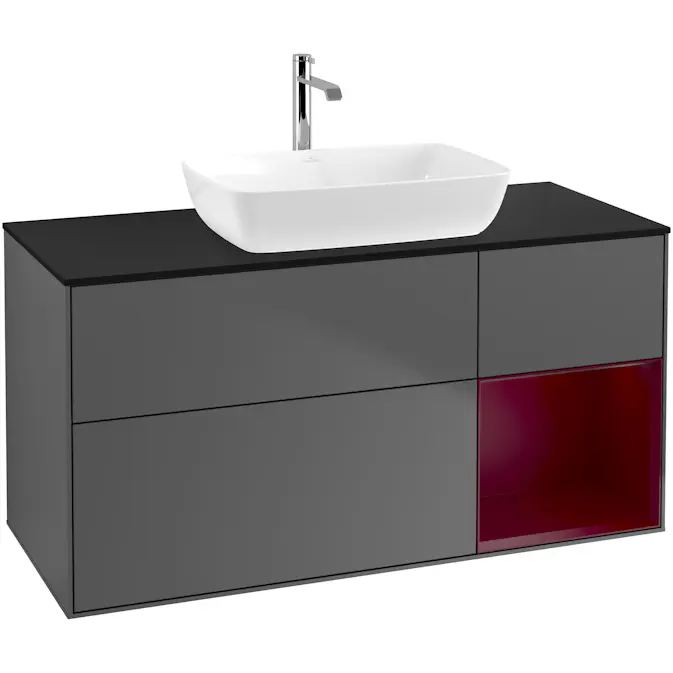 Tvättställsskåp Villeroy & Boch Finion med 3 Lådor Hylla och Bänkskiva för Fristående Tvättställ från Artis & Collaro