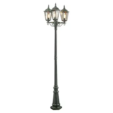 Stolpelampe Gnosjö Konstsmide Firenze 3-arm E27 med Stolpe