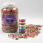Perler og Smykkeelastikk Creativ Company Str 6-20 mm Hullstr 1,5-6 mm,1 Pk