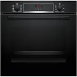 Innebygd ovn Bosch HQA534BB3 Serie 4 Svart med Dampfunksjon og Avansert Varmeluftsteknologi