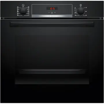 Innebygd ovn Bosch HQA534BB3 Serie 4 Svart med Dampfunksjon og Avansert Varmeluftsteknologi