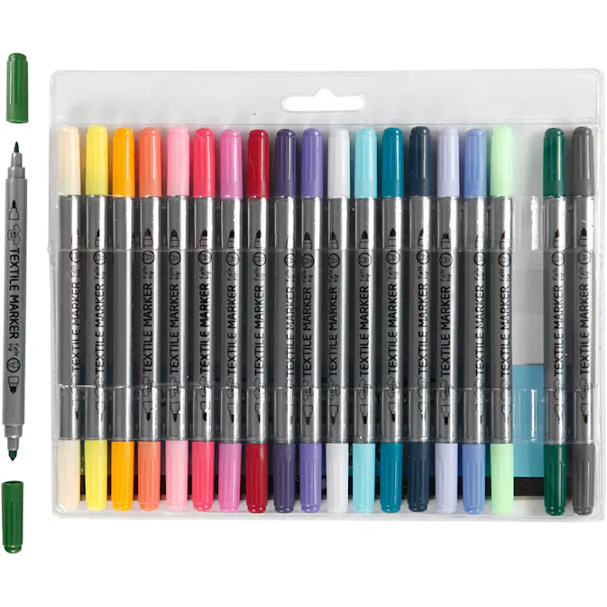 Tekstiltusj Creativ Company Strek 2,3+3,6 mm 1 Pk