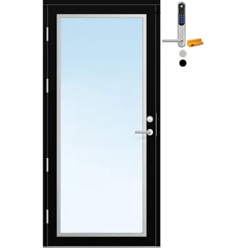 Ytterdør Bygg1 Fjell 11 Klarglass med Yale Doorman Classic Home