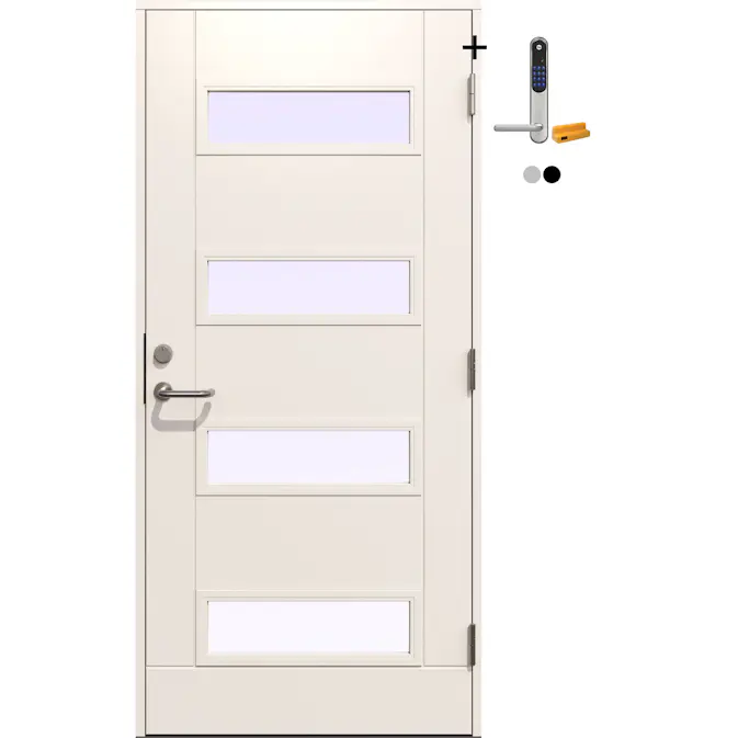 Ytterdør Gilje Doris med Yale Doorman Classic Home
