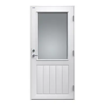 Ytterdør Diplomat GLASS13 Hvit Klart Glass