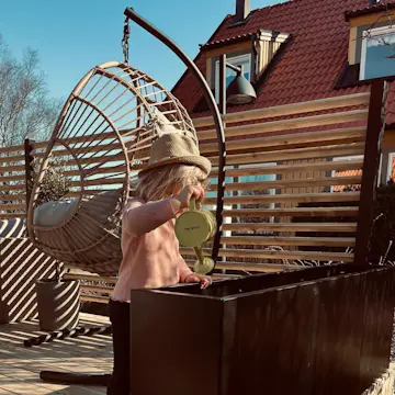 Blomsterkasse Recal Svart 114x28x55