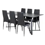 Spisegruppe Venture Home Madde med 6 Sly Stoler