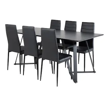 Spisegruppe Venture Home Madde med 6 Sly Stoler
