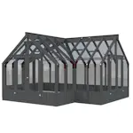 Drivhus Palmako Emilia 19,1 M2 Gråmalt
