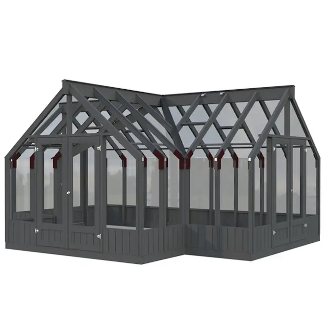 Drivhus Palmako Emilia 19,1 M2 Gråmalt