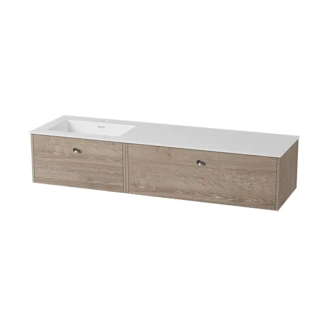 Servantskap FOSSBAD New Block B150 for Heldekkende Servant med Venstrekulp