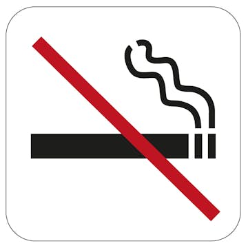 Skilt Selvklebende Habo Røykeforbud