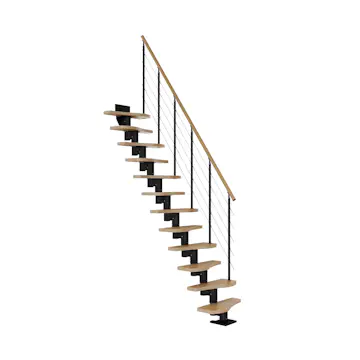 Plassbesparende Trapp Dolle Basel Eik Shape6