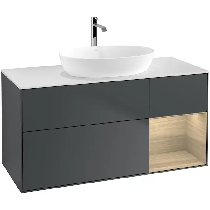 Tvättställsskåp Villeroy & Boch Finion med 3 Lådor Hylla och Bänkskiva för Fristående Tvättställ från Artis & Collaro