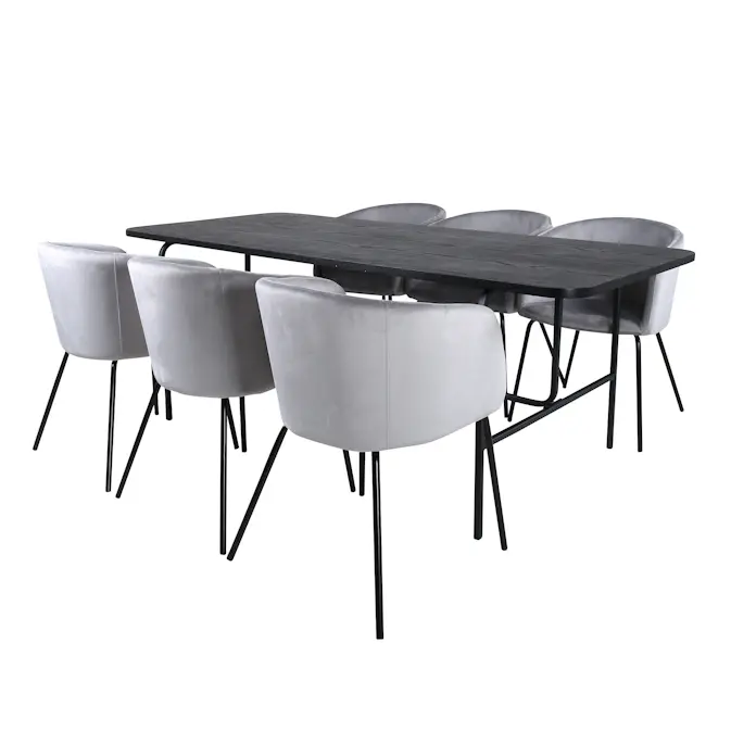 Spisegruppe Venture Home Chicago med 6 Bergen Stoler