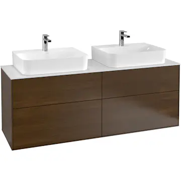 Tvättställsskåp Villeroy & Boch Finion med 4 Lådor och Bänkskiva för Två Tvättställ