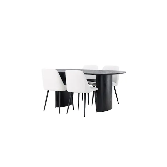 Spisegruppe Venture Home Isolde med 4 stk Night Stoler