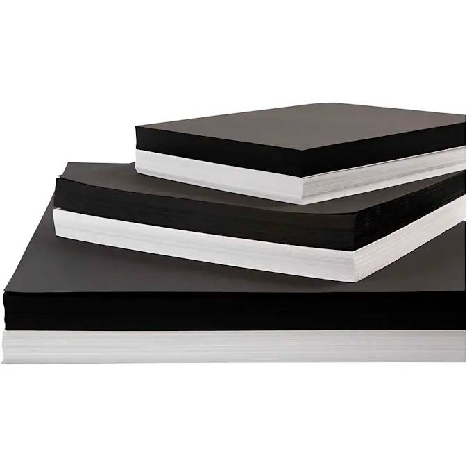 Kartong Creativ Company Hvit/Svart A2 A3 A4 600 Ass Ark/1 Pk
