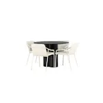 Spisegruppe Venture Home Olivia Ø110 cm med 4 stk Tvist Stoler