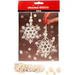 Materiellsett Creativ Company Mini DIY Kit Makrame Iskrystall/Snøfnugg 2 Stk/1 Sett
