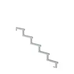 Terrassetrapp PLUS Stål/Tre Trinndybde 25 cm B180