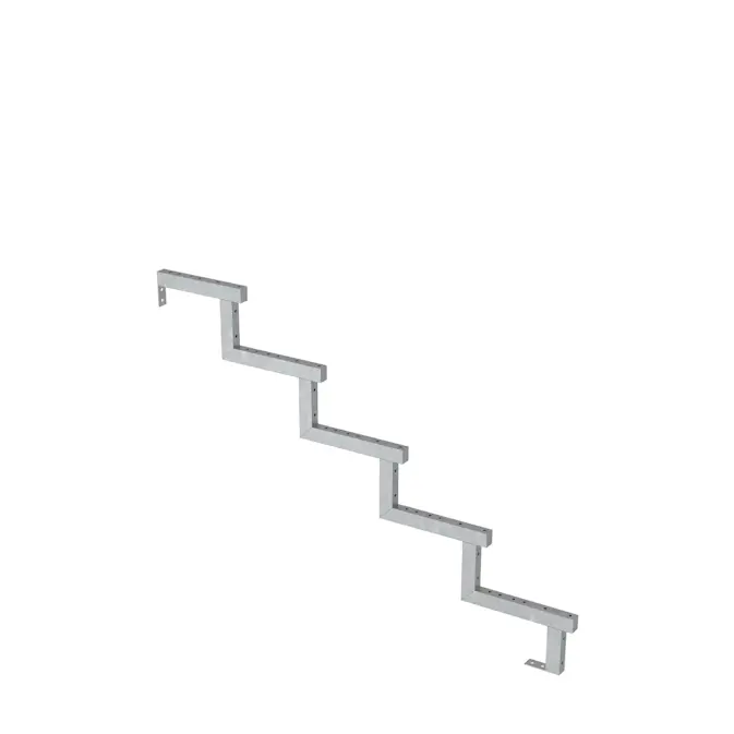 Terrassetrapp PLUS Stål/Tre Trinndybde 25 cm B180