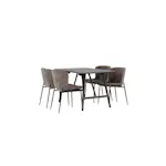 Spisegruppe Venture Home Kaseidon med 4 stk Modesto Stoler