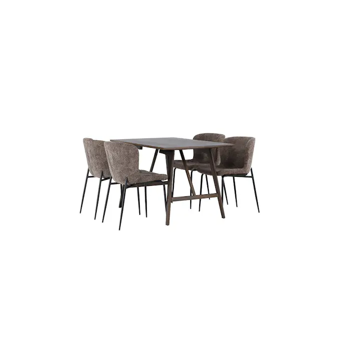 Spisegruppe Venture Home Kaseidon med 4 stk Modesto Stoler