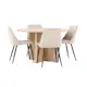 Spisegruppe Venture Home Strada Ø120 cm med 4st Night Spisestoler