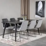 Spisegruppe Venture Home Dipp med 6 Muce Stoler