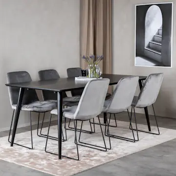 Spisegruppe Venture Home Dipp med 6 Muce Stoler