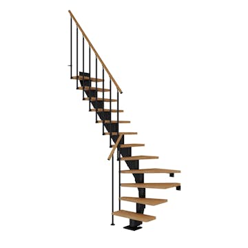 Plassbesparende Trapp Dolle Frankfurt Eik Oljet 1/4-Sving Classic II