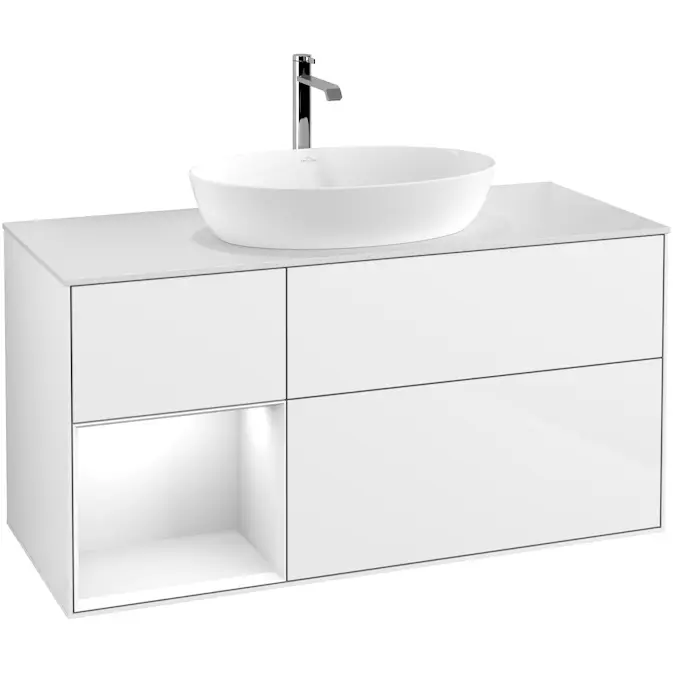 Tvättställsskåp Villeroy & Boch Finion med 3 Lådor Hylla och Bänkskiva för Fristående Tvättställ från Artis & Collaro