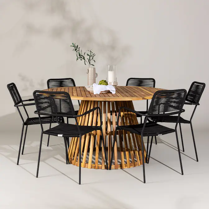 Hagegruppe Venture Home Tucumán med 6 Lindos Lenestoler
