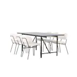 Spisegruppe Venture Home Astrid med 6 Chico Stoler