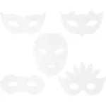 Teatermasker Creativ Company Hvite 16 stk/1 Pk