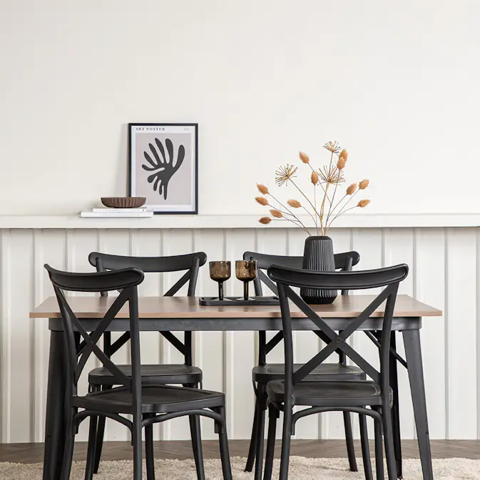 Spisegruppe Venture Home Tempe med 4 Crosett Stoler