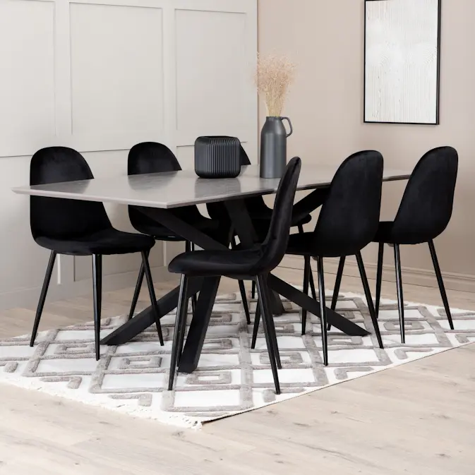 Spisegruppe Venture Home Piata med 6 Pobbie Stoler GR22262