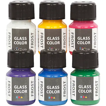 Glassfarge Creativ Company Frost Ass Farger 6x30 ml/1 Pk