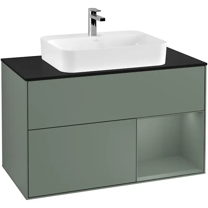 Tvättställsskåp Villeroy & Boch Finion med 2 Lådor Hylla och Bänkskiva för Ytmonterat Tvättställ