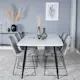 Spisegruppe Venture Home Polar med 6stk Muce Stoler
