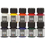 Glassfarge Creativ Company Transparente Ass Farger 10x30 ml/1 Pk