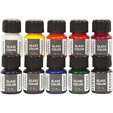 Glassfarge Creativ Company Transparente Ass Farger 10x30 ml/1 Pk