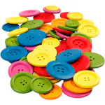 Treknapper Creativ Company Ass Farger Dia 25-40 mm 2-4 hull 144 stk/1 Pk