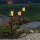 Solcelle Fakkel Star Trading Flame Mini Torch Kampanje 3-pk Skumring